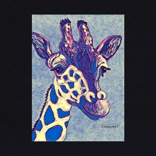 Blue Giraffe by EloiseART